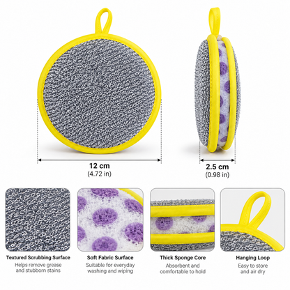 Dual-Sided Thick Cleaning Sponge